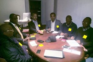 Moise Katumbi et les membres à Bruxelles